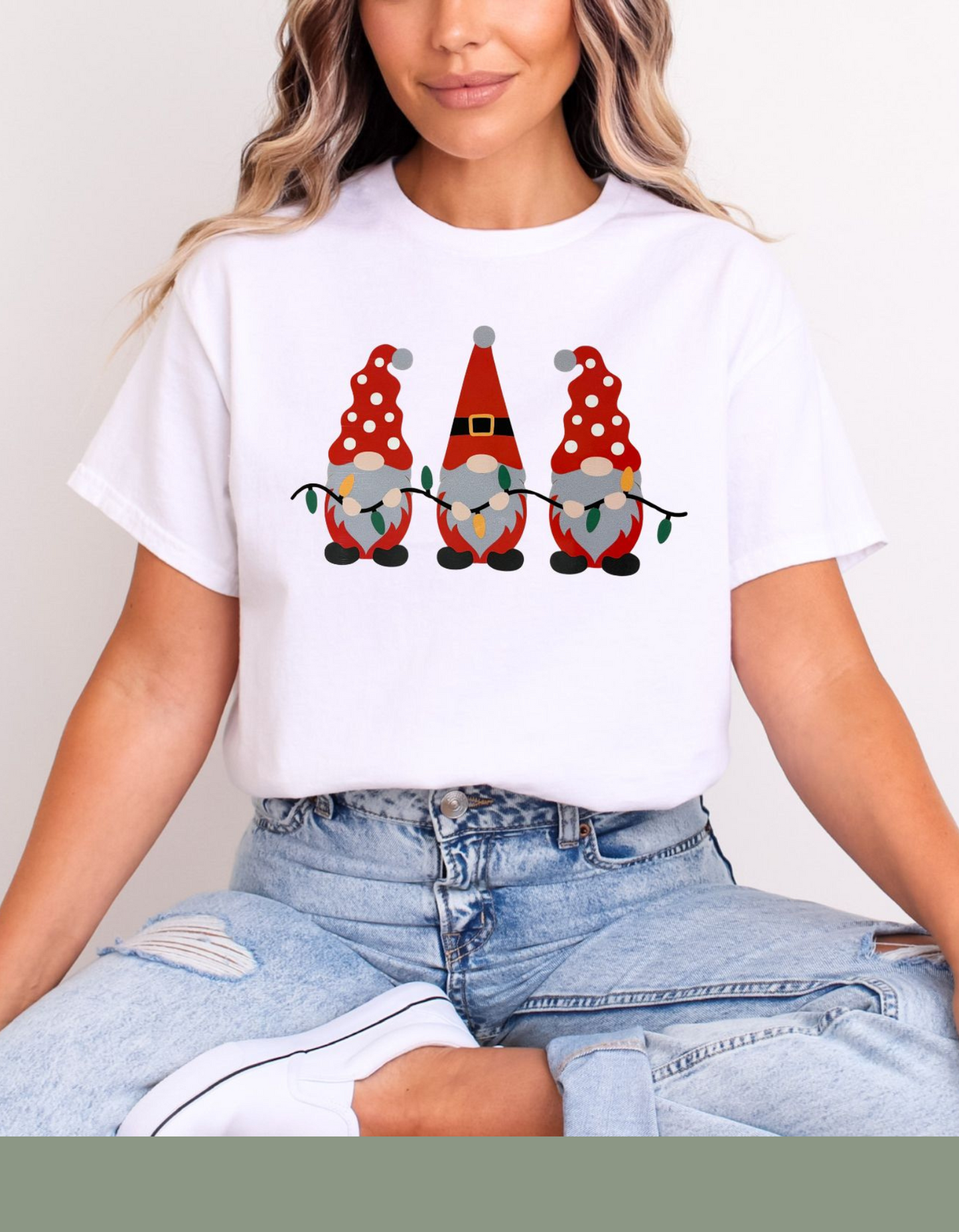 Three Gnomes Women T-shirt - White